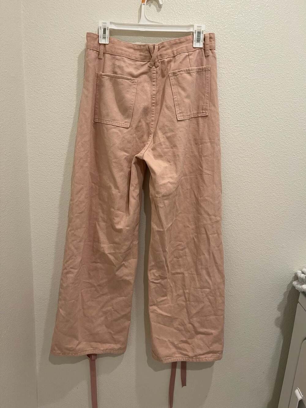 Boohoo Lace-Up Detail Pink Baggy jeans - Picture 8 of 10